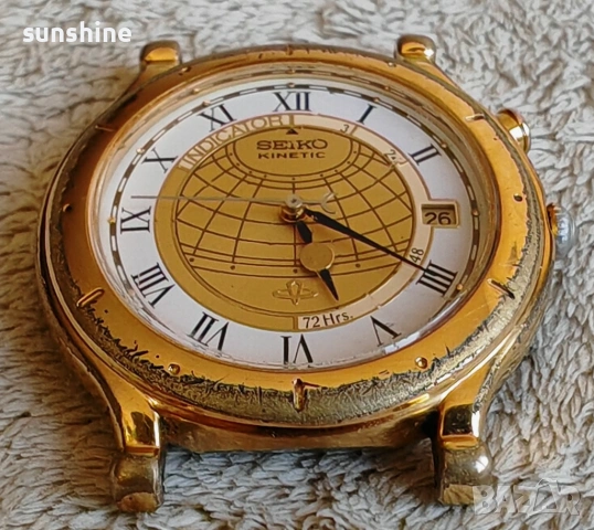 Винтидж Seiko Kinetic 5M22 Indicator, сменен кондензатор, снимка 9 - Мъжки - 53770850