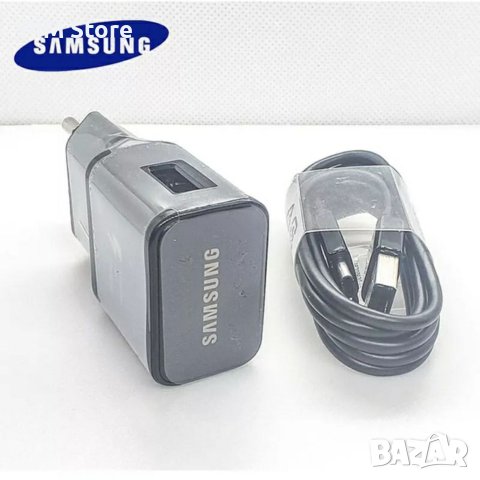 Бързозареждащо зарядно на Samsung с адаптер и кабел тип C , снимка 1 - Оригинални зарядни - 41410517