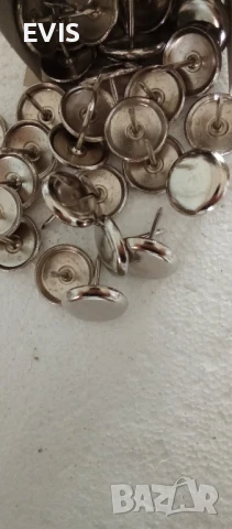 Метални никелирани подложки / тапи за крака на стол или мебели – Ø 25 мм, 100 бр. 