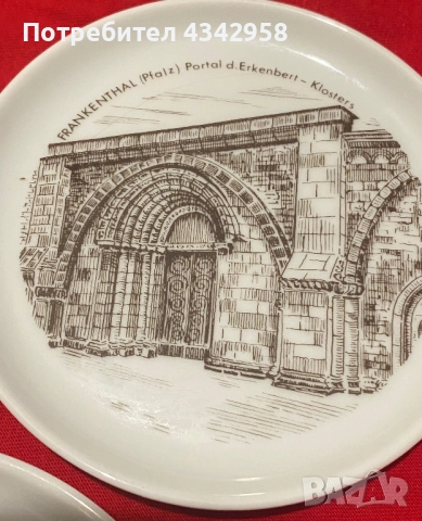 Fürstenberg. 1960-те. 3 чинии за стена., снимка 3 - Антикварни и старинни предмети - 52022227