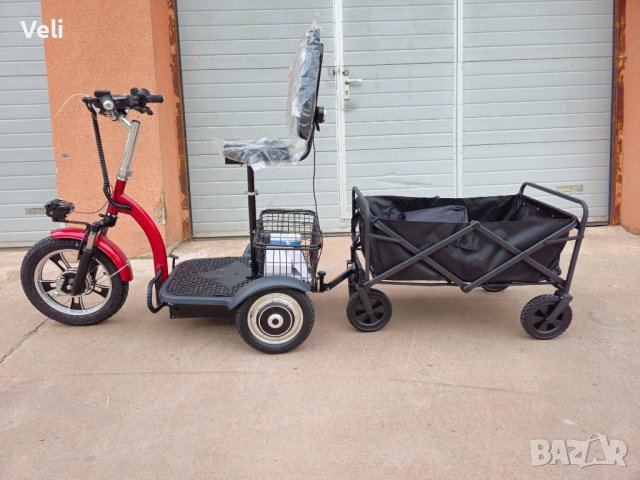 Електрическа триколка с ремарке 1000W/48V/12ah задно предаване , снимка 14 - Мотоциклети и мототехника - 42321899