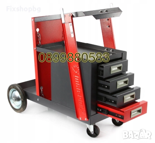 Количка за заваръчни апарати Mar-Pol M66612, с 4 чекмеджета, снимка 2 - Други инструменти - 51563802