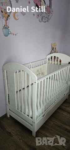 НЕПОЛЗВАНО Бебешко легло TYMON с матрак PIERRE CARDIN MAGNIFLEX BAMBINO