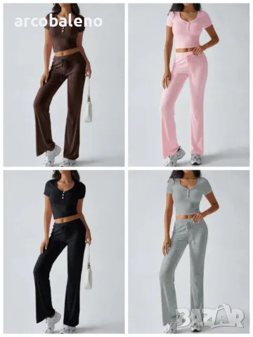 Дамски Y2K ежедневен комплект от две части, 4цвята 