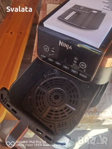 Фритюрник без мазнина Ninja Air Fryer MAX PRO, 6,2 л, черен/кафяв, с множество функции, снимка 3 - Фритюрници - 56116538