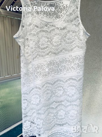 Супер красива бяла плажна рокля 