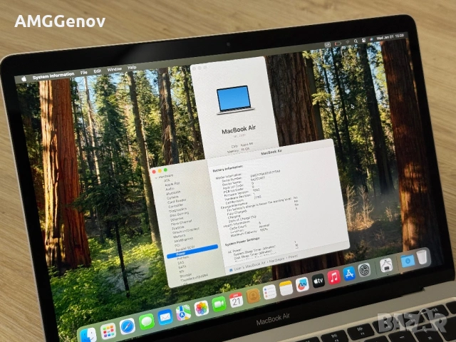 НОВ *16GB Ram*13,3' MacBook Air M1/100% Battery/16GB Ram/256GB, снимка 10 - Лаптопи за работа - 53178085
