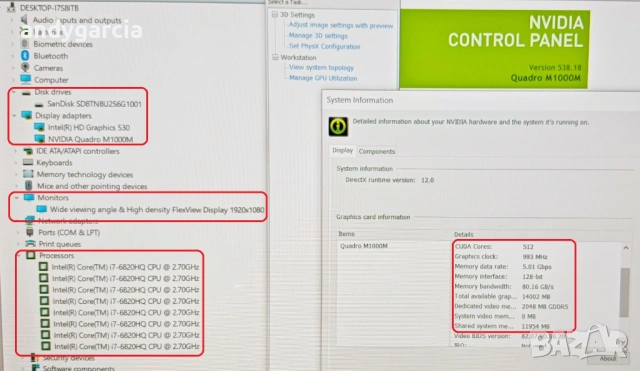  Lenovo ThinkPad P50/15.6 Full HD IPS/Intel Core i7/16GB RAM/256GB SSD NVMe/NVidia Quadro M1000M, снимка 10 - Лаптопи за работа - 53523445