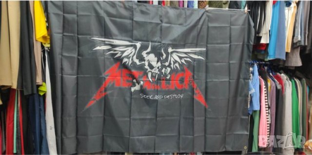 SEEK and DESTROY Metallica Flag- интериорен транспарант