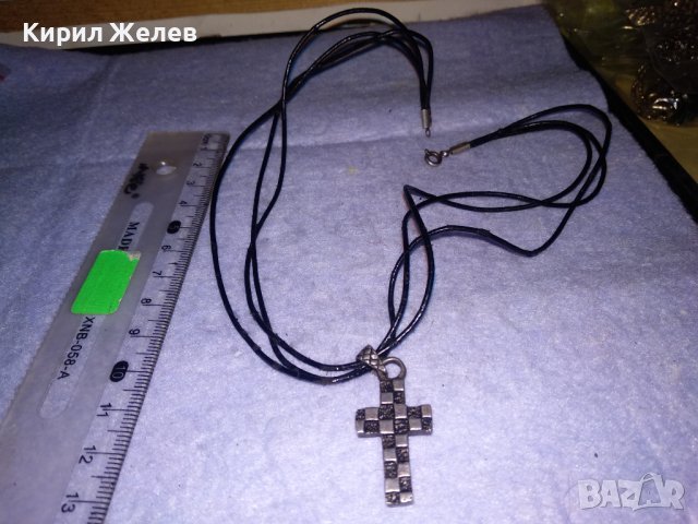 МОДНО СРЕБЪРНО КОЛИЕ с АРТ КРЪСТЧЕ ЛАКИРАНО СРЕБРО 925 ПРОБА 34506, снимка 13 - Колиета, медальони, синджири - 39547612