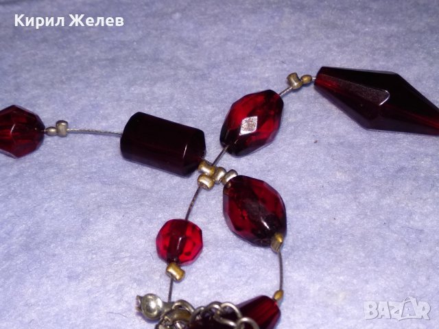 ПРЕКРАСНО ФАСЕТИРАНО КРИСТАЛНО РЕТРО АРТ НУВО СТИЛ ХЕНД МЕЙД КОЛИЕ 45511, снимка 13 - Колиета, медальони, синджири - 41753151