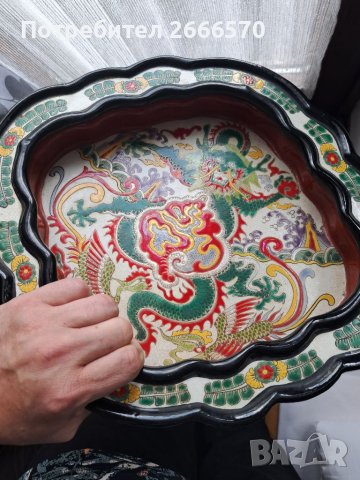 Китайска порцеланова чиния, снимка 5 - Антикварни и старинни предмети - 41271004