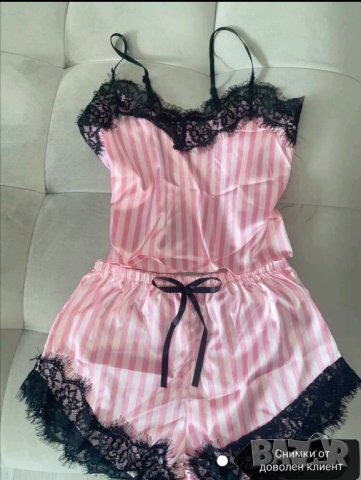 Секси сатенена пижама, снимка 6 - Пижами - 41790900