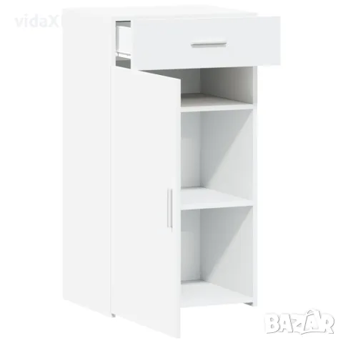 vidaXL Бюфет, бял, 50x42,5x93 см, инженерно дърво, снимка 8 - Бюфети - 56148161