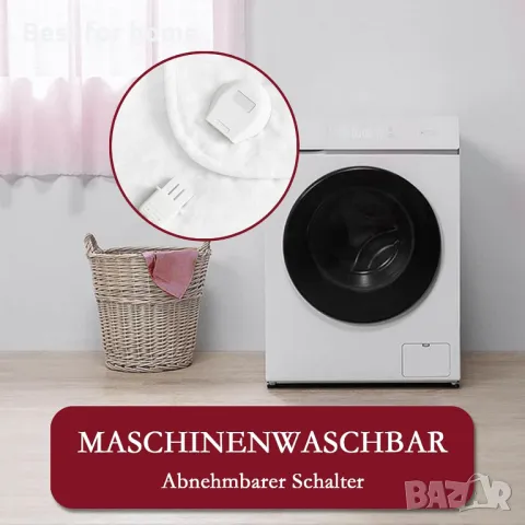 Голяма ел. одеяло с две зони 170 x 150 см от REDKEY, снимка 7 - Отоплителни печки - 48926939