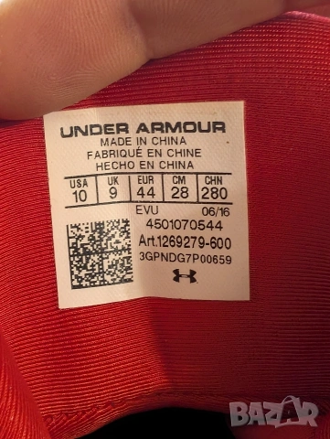 маратонки UNDER ARMOUR CURRY 3 номер 43,5 -44, снимка 6 - Маратонки - 53699449