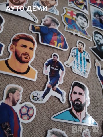 Цветни гланцирани самозалепващи стикери Лио Меси Lionel Messi - различни модели