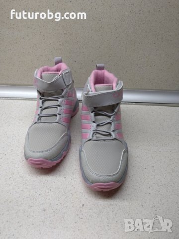 Водоустойчиви боти за момиче в сиво и розово, снимка 2 - Детски боти и ботуши - 34609162