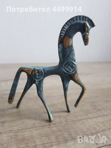Бронзова статуя на древногръцки кон,реплика, снимка 6 - Антикварни и старинни предмети - 53268641