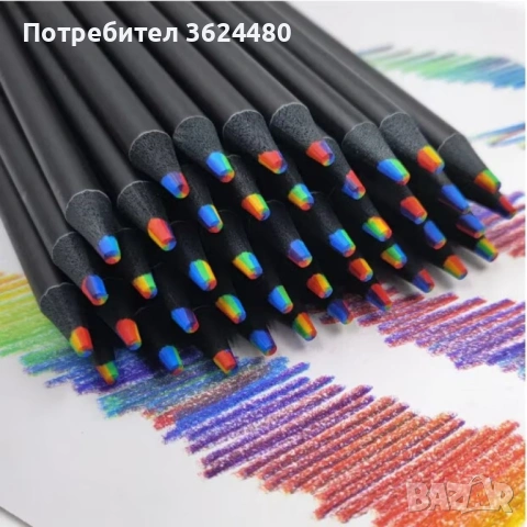 12 бр многоцветни моливи -многоцветен графит 4810, снимка 8 - Рисуване и оцветяване - 53359938
