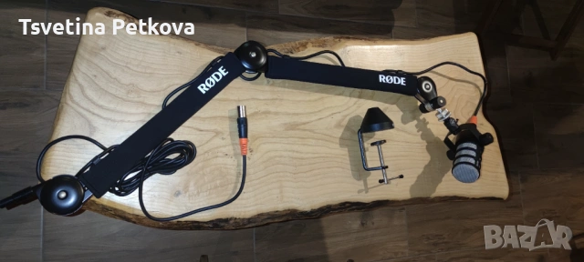 Професионален сет: Микрофон Rode PodMic + Рамо Rode PSA1+ (ЧИСТО НОВИ), снимка 3 - Микрофони - 53732416