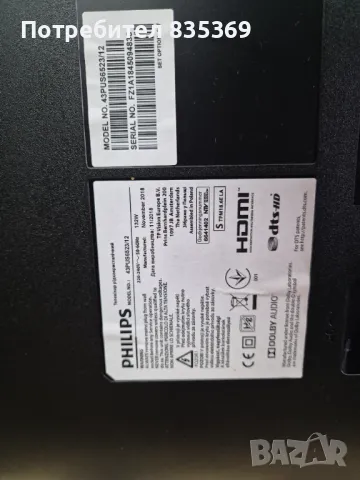 Philips 43PUS6523/12. Дефектен дисплей