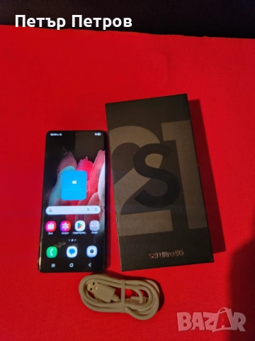 Samsung Galaxy S21 Ultra 5G 12GB RAM 128GB Phantom Black-Неразличим от нов!-комплект!