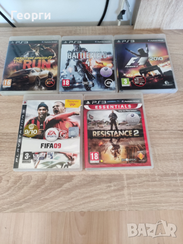 Игри за PS3: Battlefield 4 Need For Speed the Run F1 2010 Resistance 2 Fifa 13 Fifa 09