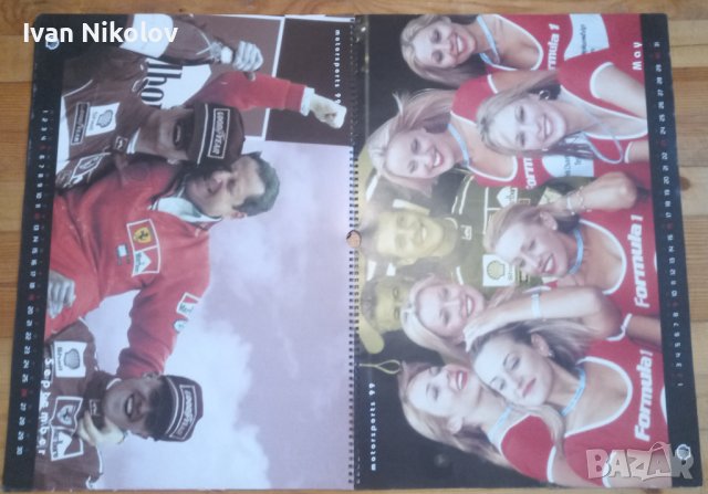 Календар Ферари Шел Моторспорт 1999 , снимка 6 - Фен артикули - 41462971