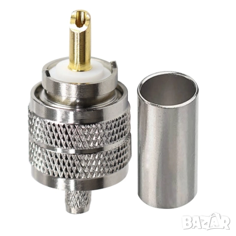 Конектор за кримпване SO239/PL259 Male за кабели LMR195 RG58 RG142 RG400, снимка 3 - Друга електроника - 51899271