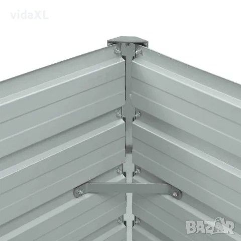 vidaXL Градинска висока леха кафява 100x40x45 см поцинкована стомана, снимка 7 - Саксии и кашпи - 56147577