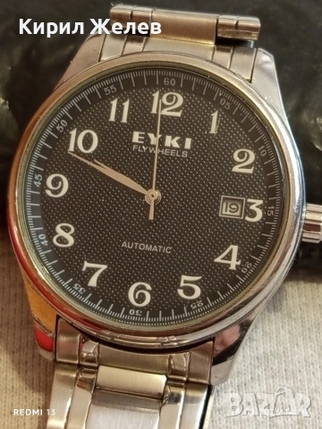 Механичен мъжки часовник EYKI AUTOMATIC перфектно състояние работи 51837, снимка 4 - Мъжки - 53484154