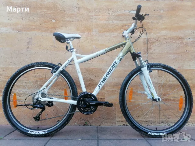 Немски Велосипед Мерида*21скорости*Палцови Команди Shimano*Алуминиев*ТОП, снимка 3 - Велосипеди - 48372610