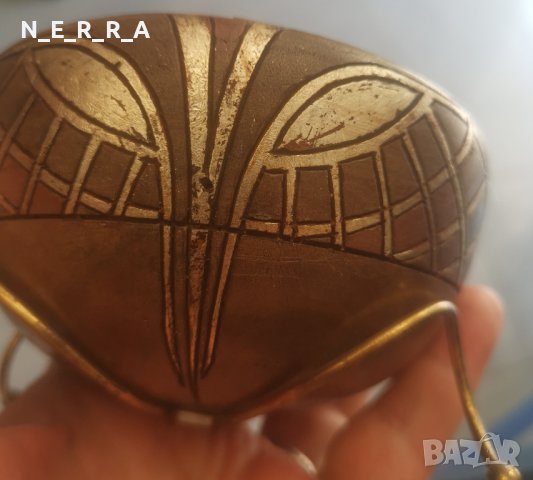 Малка дървена купа на поставка, снимка 4 - Декорация за дома - 42045788