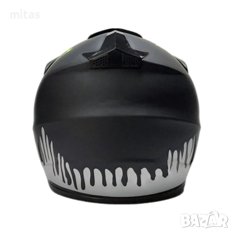 Кросова каска MONSTER, Full Face, DOT, Размер: S/M - Вело, Мото, Скутер, Бъги, АТВ, снимка 7 - Аксесоари за велосипеди - 47045285