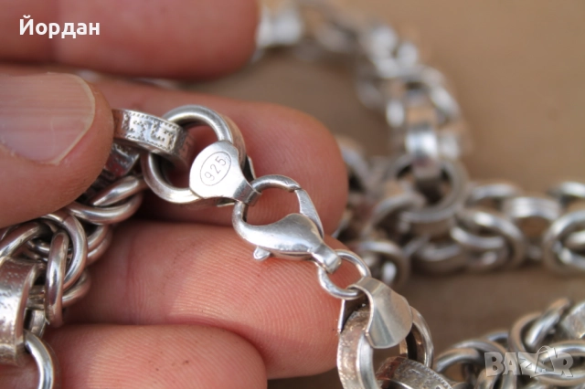Мъжки сребърен ланец/синджир, снимка 11 - Колиета, медальони, синджири - 52496026