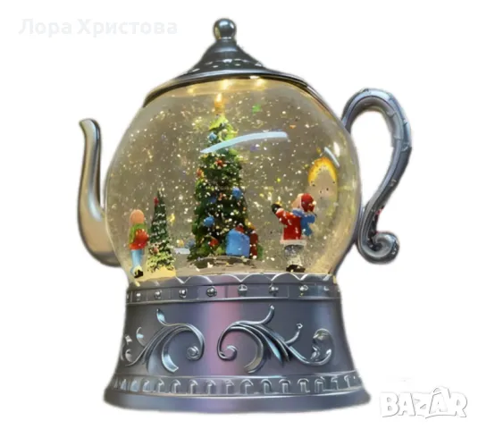 ✨ Коледна снежна топка във формата на чайник ✨, снимка 3 - Декорация за дома - 47303274