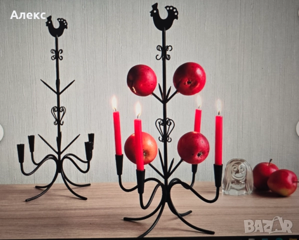 Кован свещник, Gunnar Ander Ystad, 1960г– Швеция, снимка 6 - Други ценни предмети - 52101682