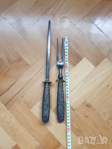 Посребрен масат и посребрена вилица за барбекю, снимка 8 - Колекции - 39539145