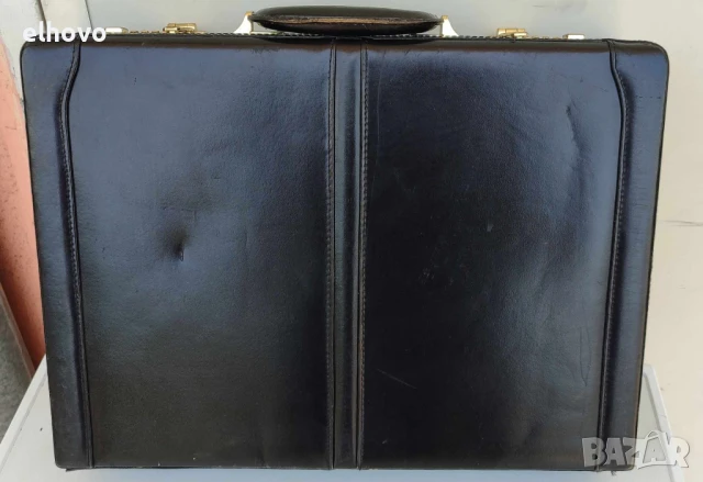 Кожено дипломатическо куфарче с шифър#1, снимка 3 - Куфари - 50546547