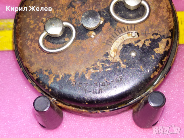 SLAVA MADE in USSR Стар КОЛЕКЦИОНЕРСКИ РУСКИ БУДИЛНИК МЕХАНИЧЕН НАСТОЛЕН ЧАСОВНИК СЛАВА СССР 30775, снимка 12 - Антикварни и старинни предмети - 44548987