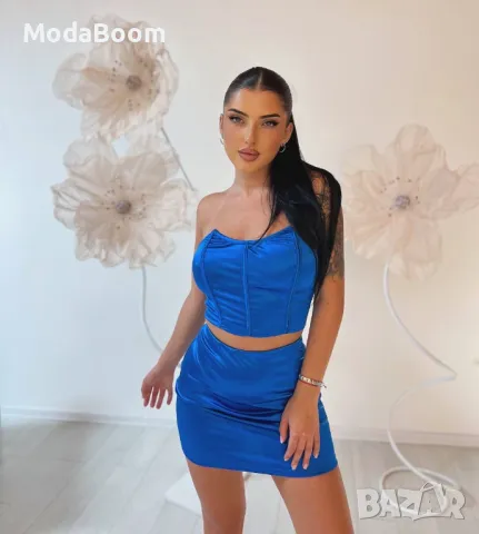 Син дамски комплект, снимка 3 - Комплекти - 48712571