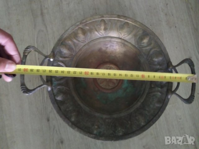 стара метална купа,фруктиера арт нуво, снимка 3 - Други ценни предмети - 40528295