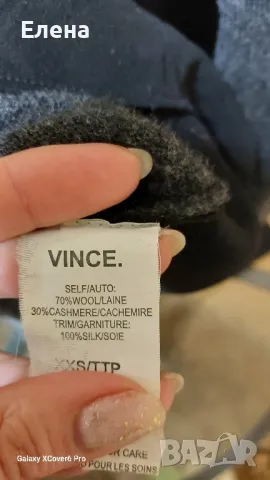 Пуловер VINCE. 30%кашмир70%вълна, 100 коприна. размер S. , снимка 11 - Блузи с дълъг ръкав и пуловери - 49274741