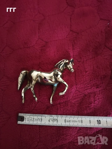 Месингова апликация на кон, снимка 3 - Други ценни предмети - 53845384