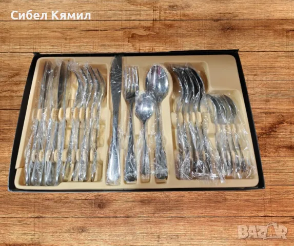 Комплект прибори за хранене в португалски стил 24 части, неръждаема стомана