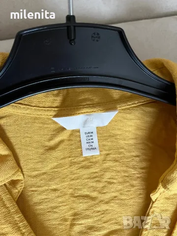 Красива рокля на HM в цвят горчица, снимка 4 - Рокли - 50411586