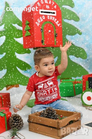 За Коледа! CHRISTMAS тениски с КОЛЕДЕН мотив с ИМЕ по ТВОЙ избор., снимка 3 - Тениски - 27197449