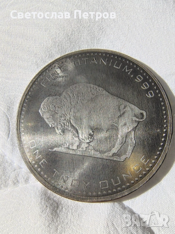 Титан монета 1 OZ 31гр.