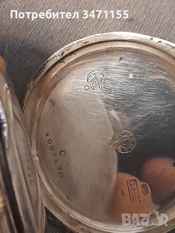 Сребърен джобен швейцарски часовник Омега, снимка 9 - Антикварни и старинни предмети - 53167428